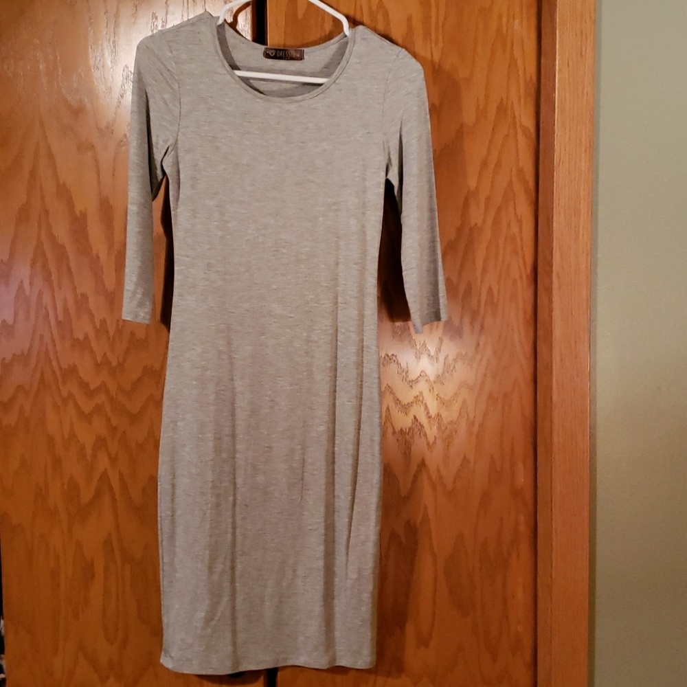 Grey long sleeve dress